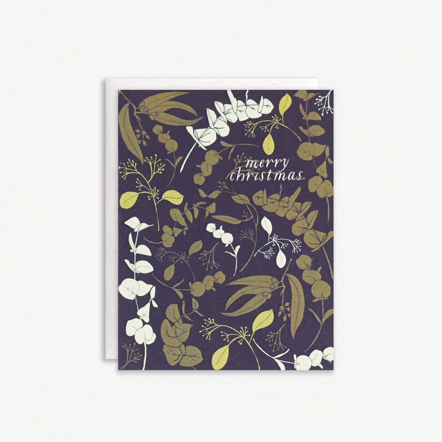Holiday Eucalyptus Card : Navy