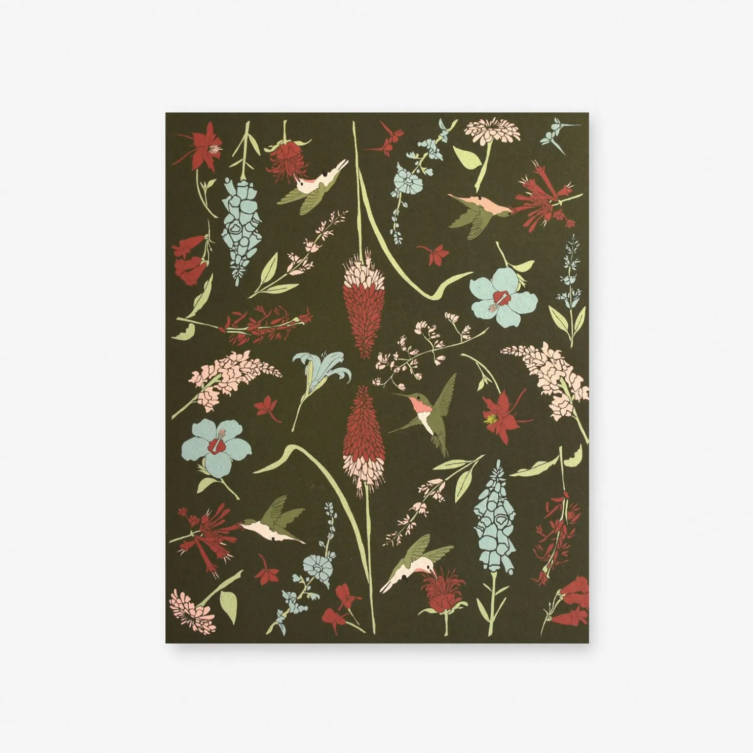 Hummingbird Garden Art Print