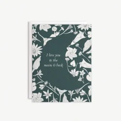 Love You to the Moon + Back Card