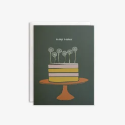 Many Wishes Birthday Cake Card