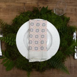 Mixed Woodblock Chicory Napkins