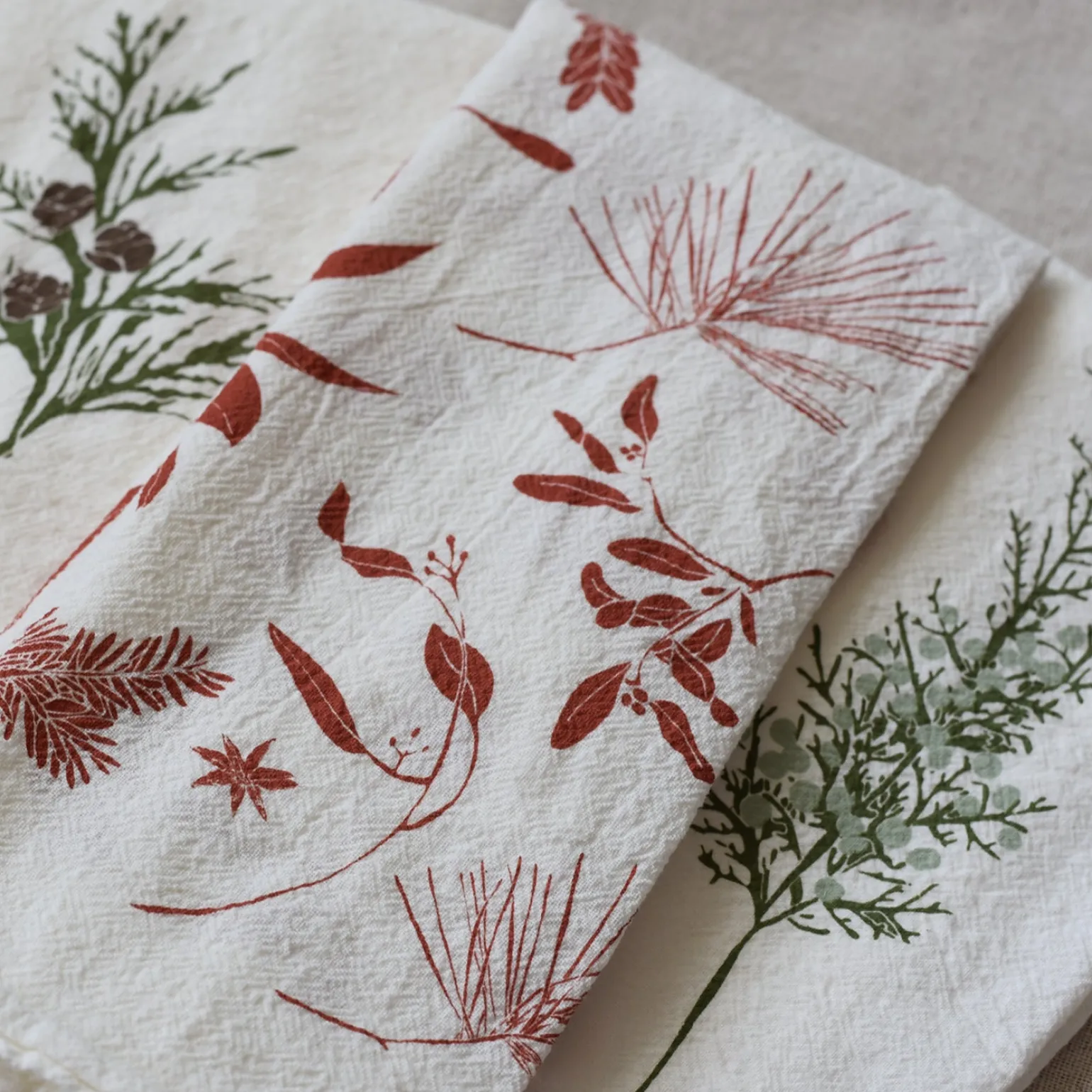 Red Boughs & Berries Napkins
