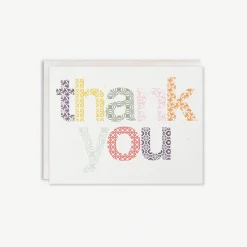 Woodblock Thank You Card